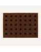 Tapis Beni Ouarain artisanal marocain en laine marron chocolat et noir