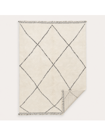 Vue arrière non présentée du tapis Beni Ouarain artisanal marocain
