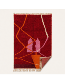Face arrière non visible du tapis Beni Ouarain artisanal marocain