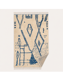 Vue arrière du tapis Beni Ouarain non présentée