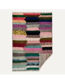 Face arrière du tapis Beni Ouarain artisanal marocain en laine