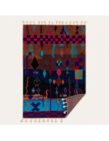 Dos du tapis artisanal marocain non visible sur la photographie
