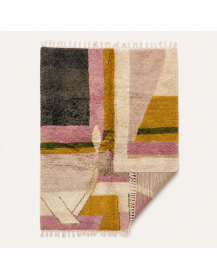 Vue arrière non présentée du tapis Beni Ouarain artisanal marocain