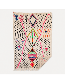 Dos du tapis artisanal marocain non visible sur la vue fournie
