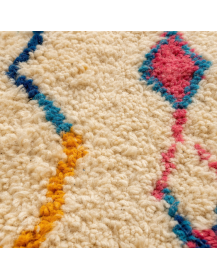 Détail de la texture fibreuse et moelleuse de la laine avec motifs géométriques irréguliers